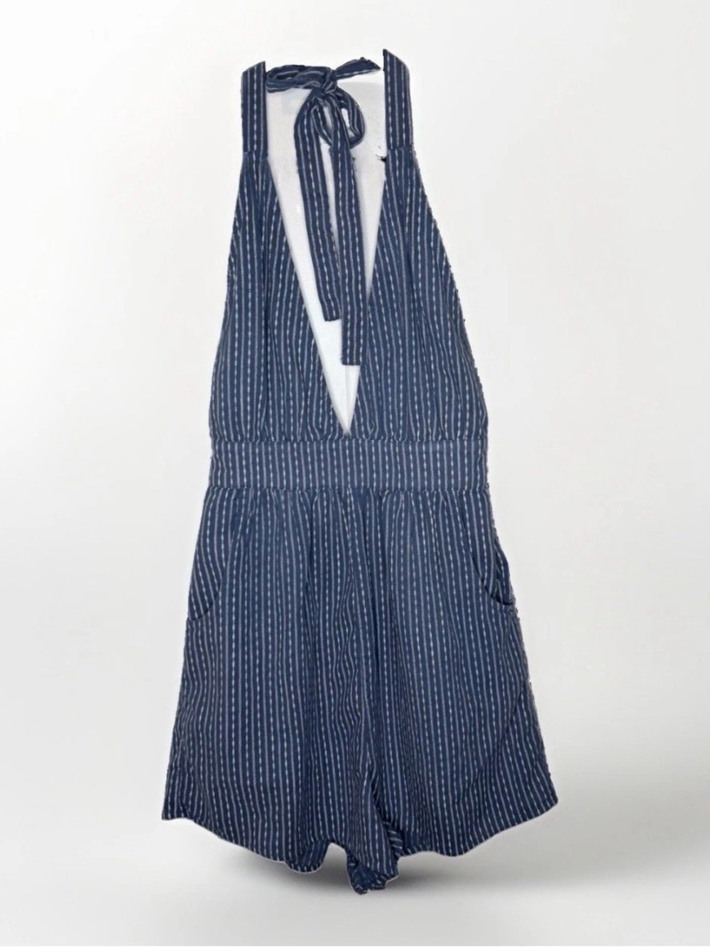 O'Neill Navy Blue Striped Halter Romper